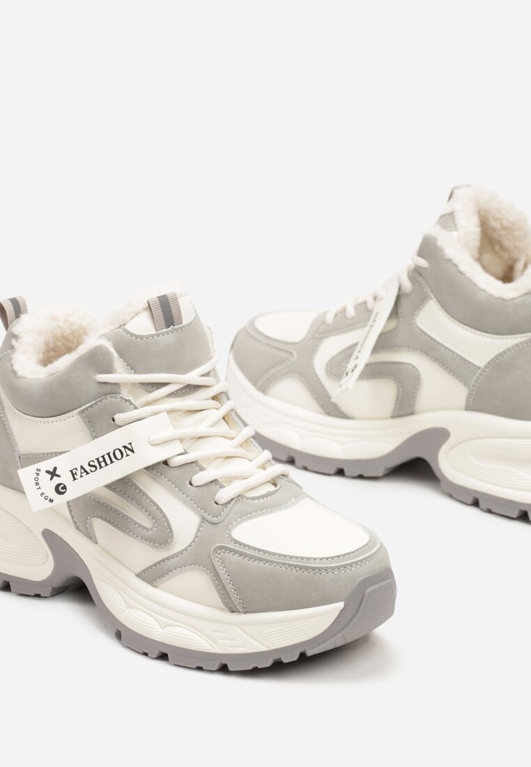 Sneakers Siorra Bej cu gri