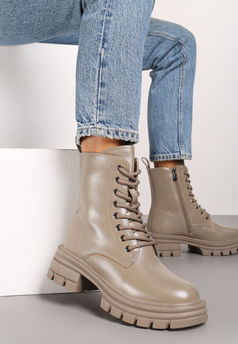 Botine Tinnisca Bej cu gri
