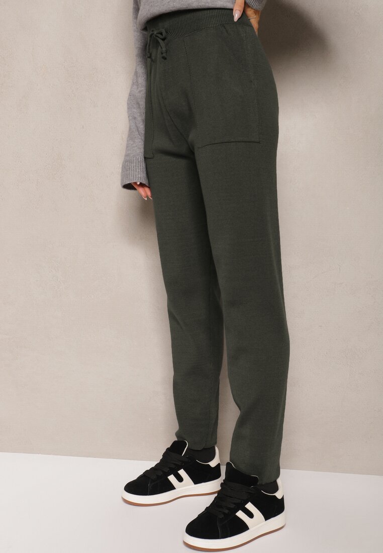 Pantaloni Venaline Verde închis