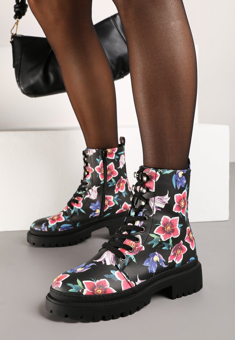 Botine Uzilya Negru cu verde