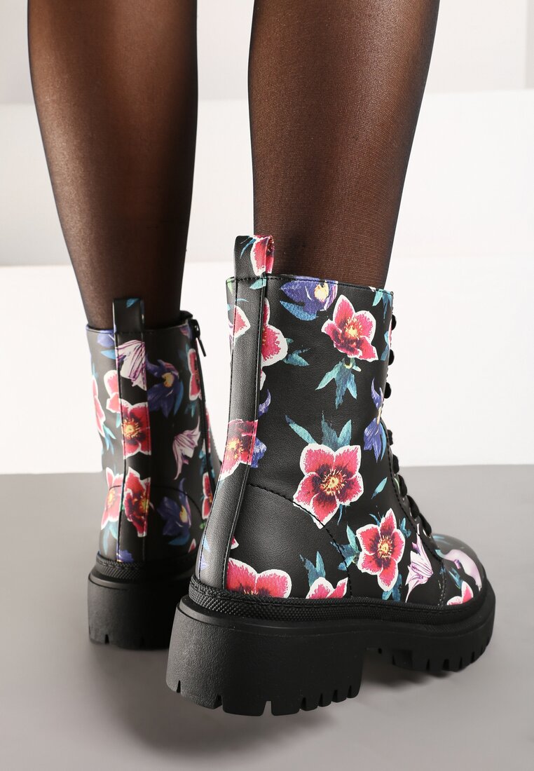 Botine Uzilya Negru cu verde