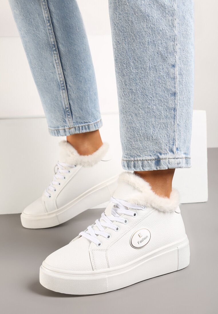 Sneakers Ocella Bej cu alb