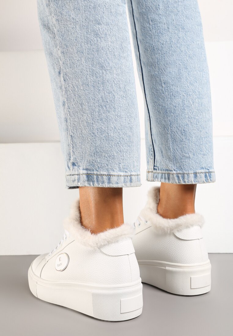 Sneakers Ocella Bej cu alb