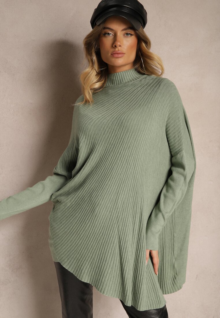 Pulover pe gât Realeen Verde mentă