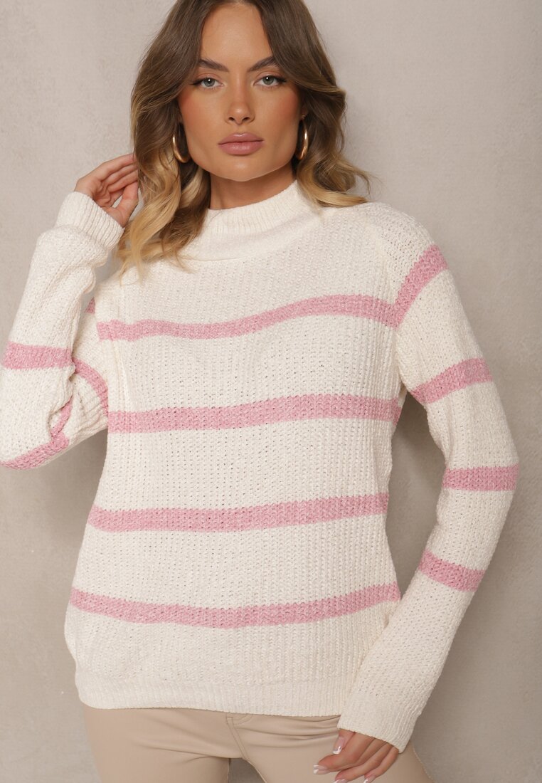 Pulover Tintarina Roz cu crem