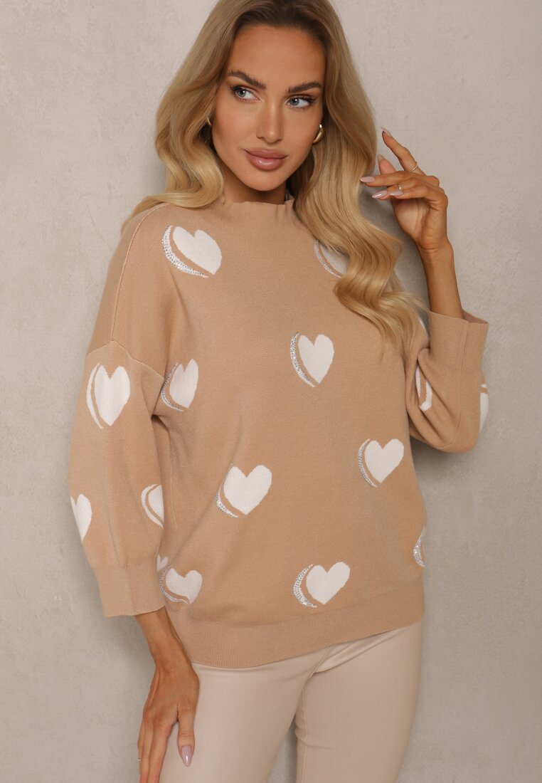 Pulover Zeanisia Bej închis
