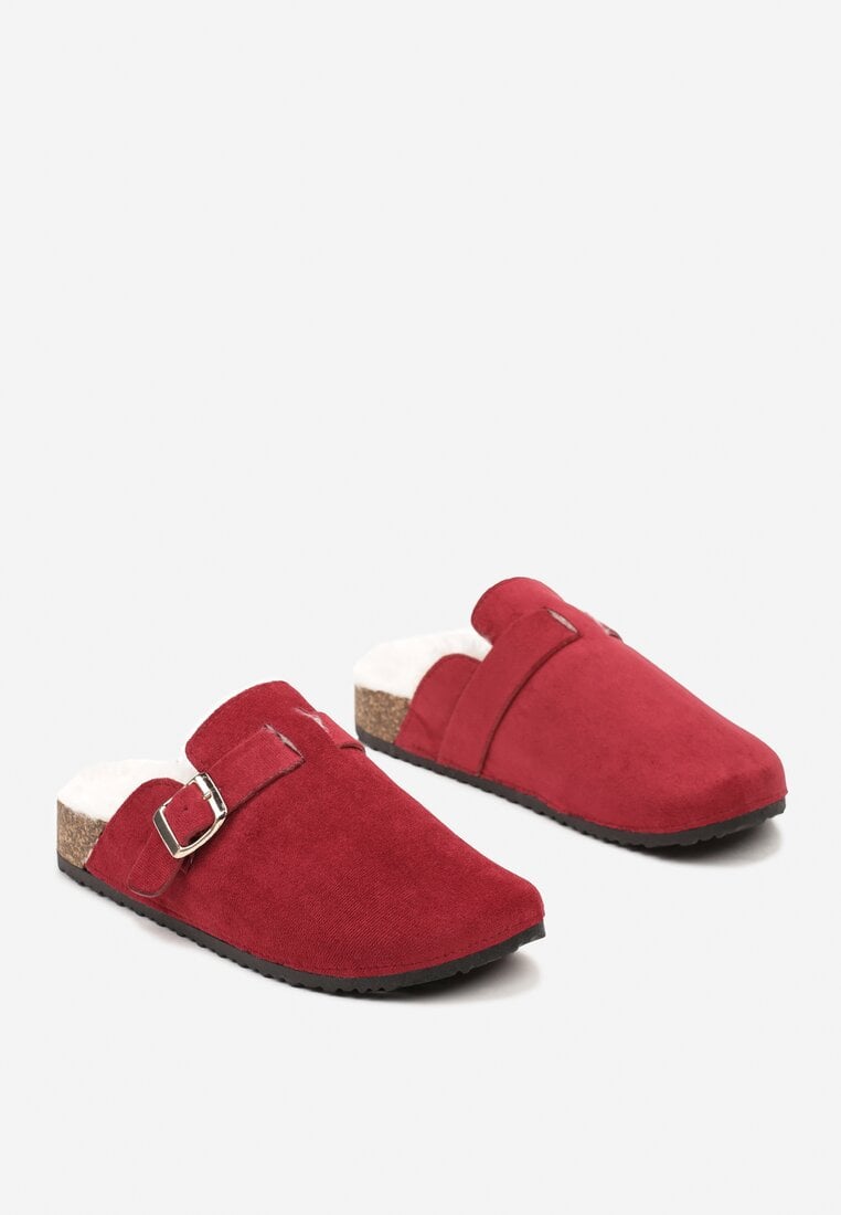 Papuci de casă Ninnithra Bordo cu roșu