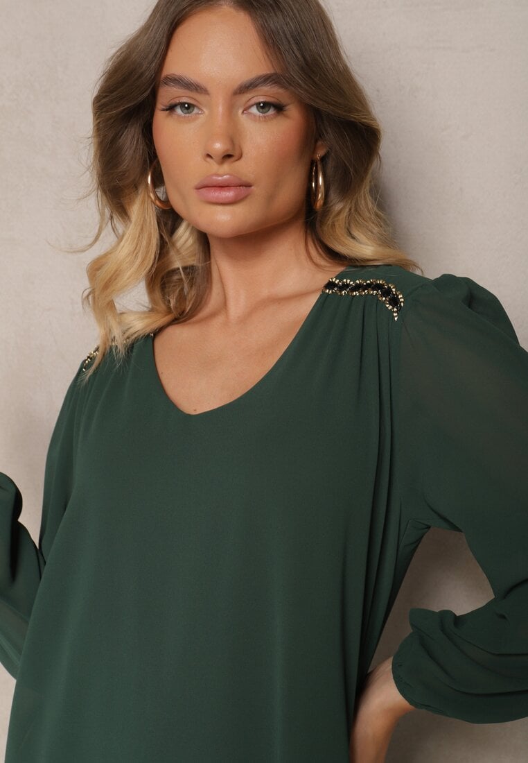 Rochie Ilita Verde închis