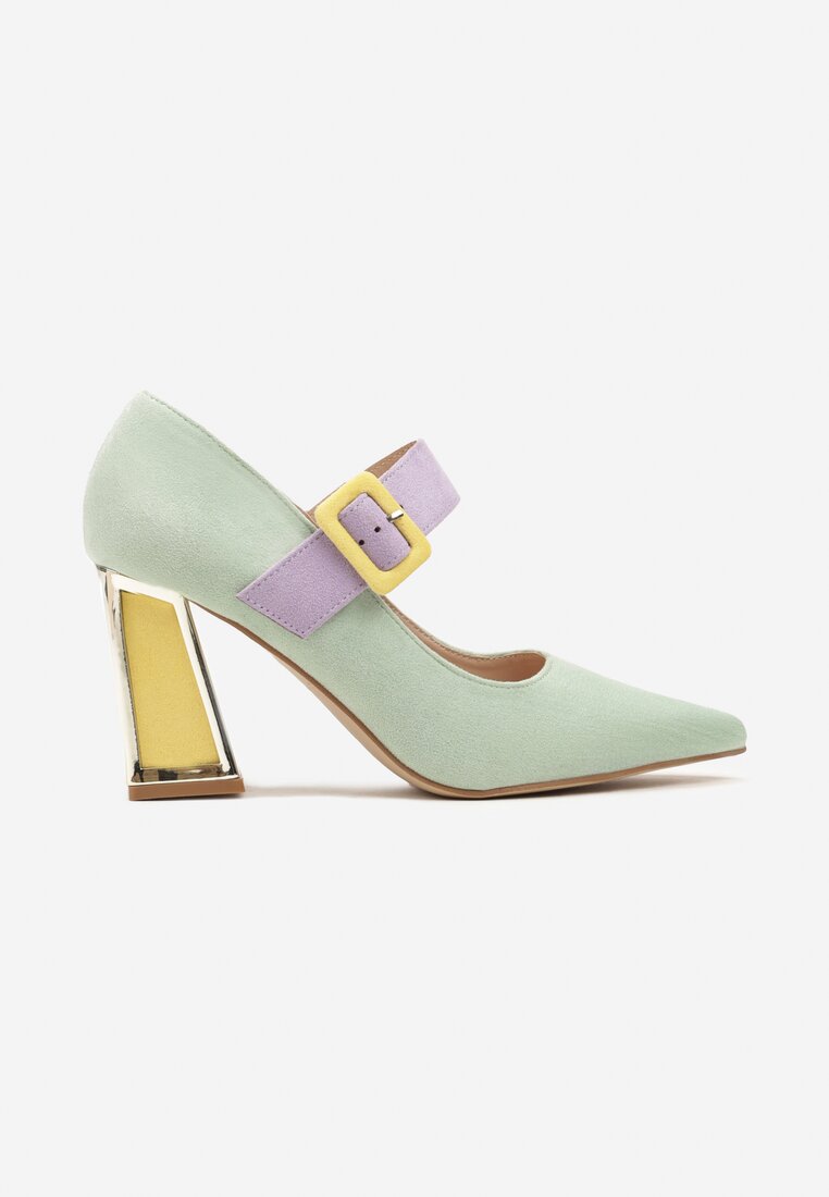 Pantofi cu toc Enavina Verde deschis