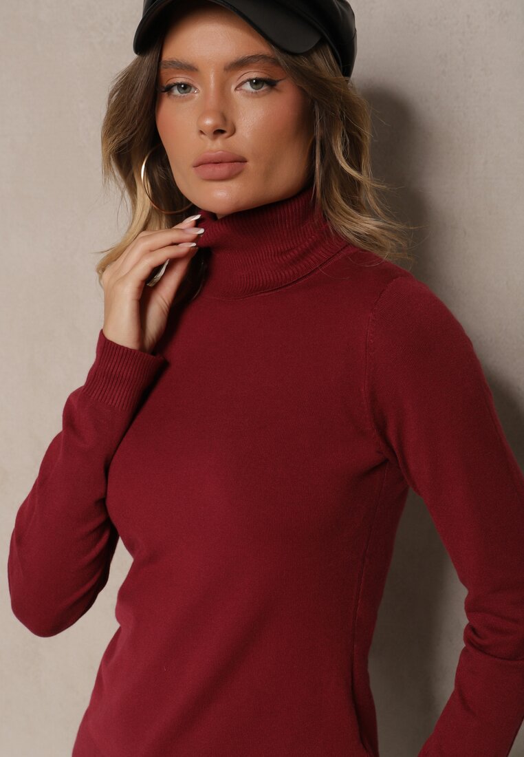 Pulover pe gât Lannetora Bordo