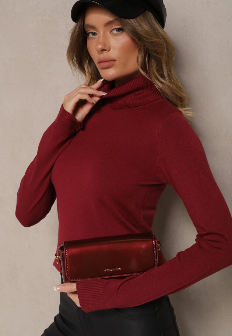 Pulover pe gât Lannetora Bordo