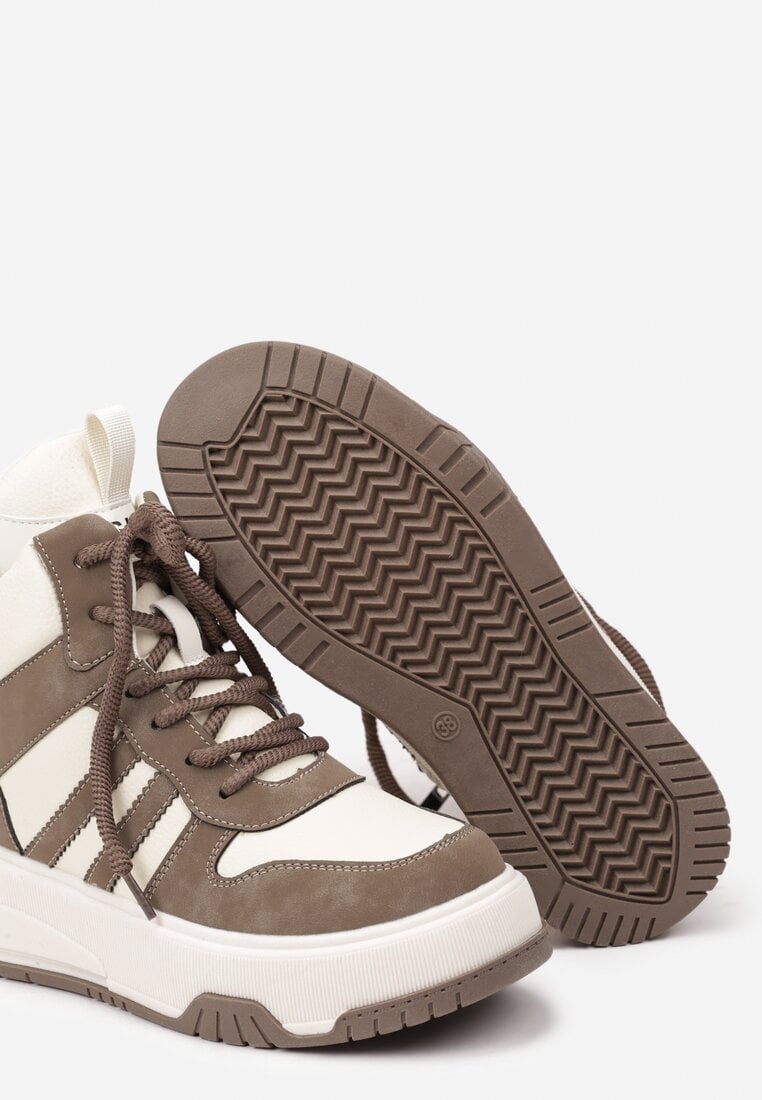 Sneakers Noradwen Bej cu maro