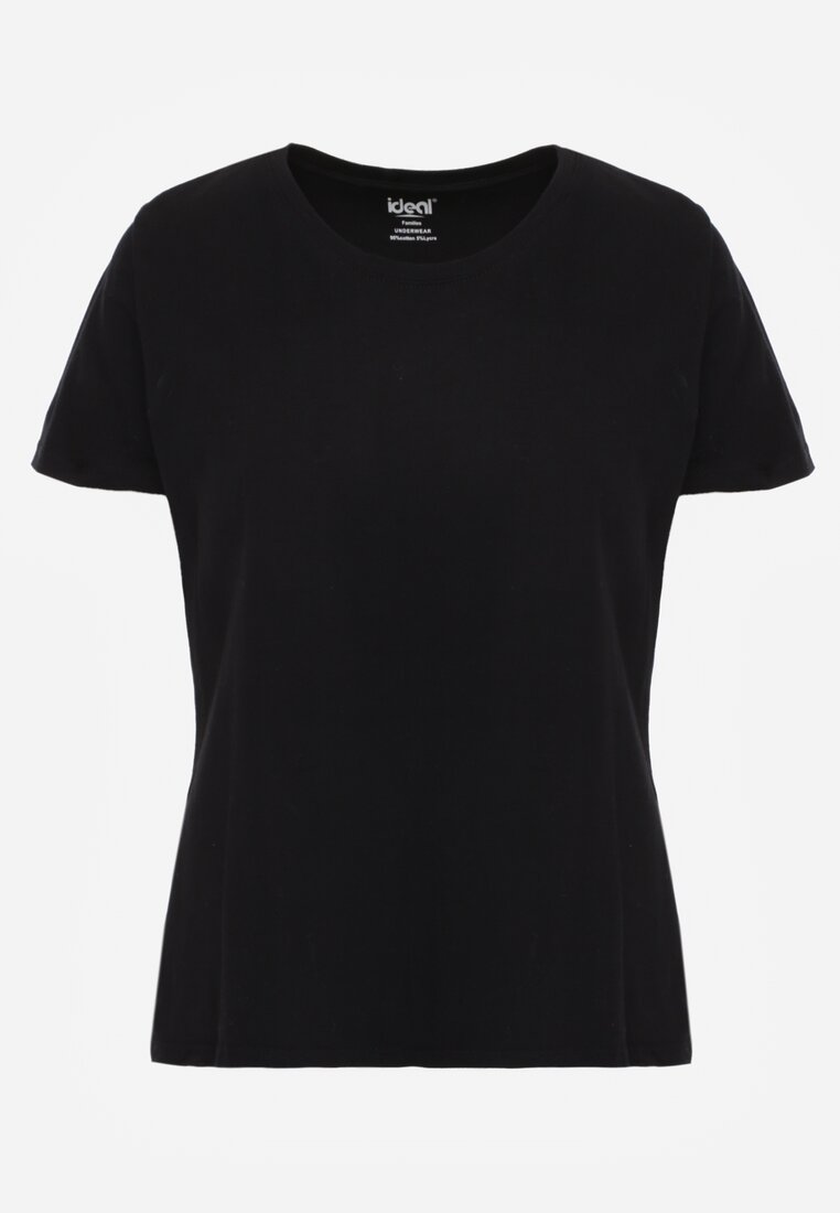 Czarny Casualowy Bawełniany T-shirt Ilanira