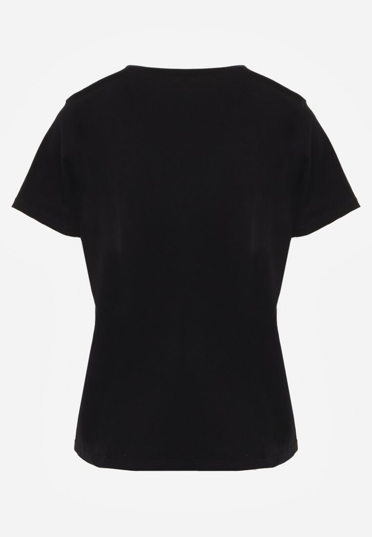 Czarny Casualowy Bawełniany T-shirt Ilanira