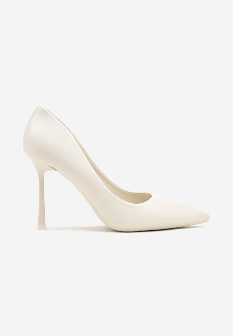 Pantofi stiletto Galadi Albi