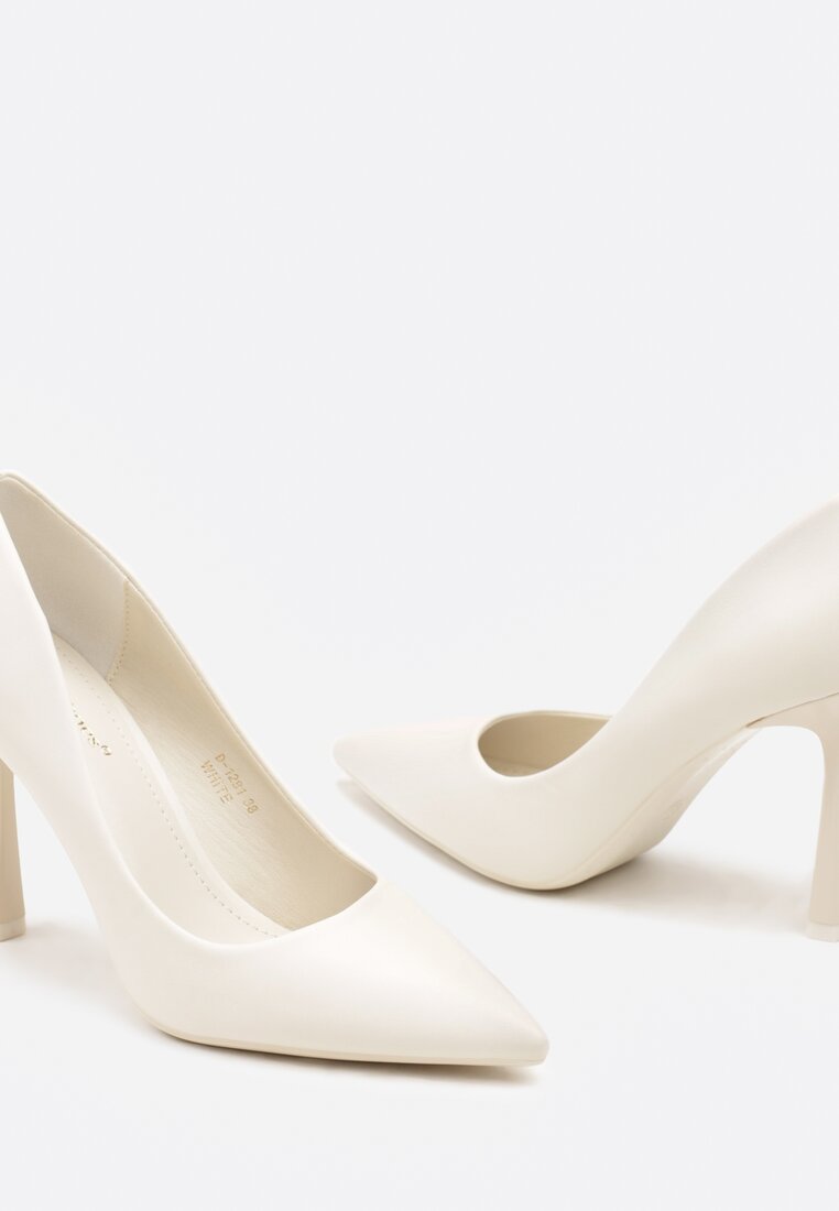 Pantofi stiletto Galadi Albi