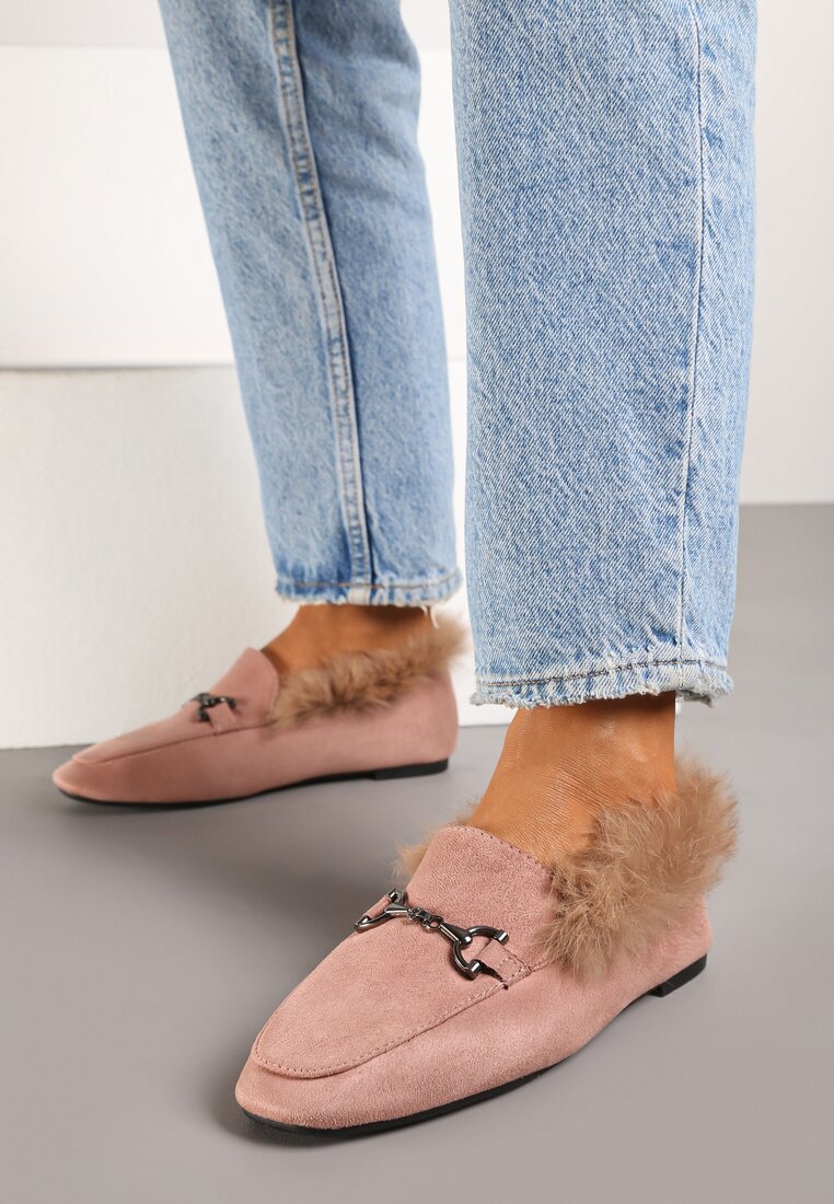 Mocasini Sanindra Roz deschis