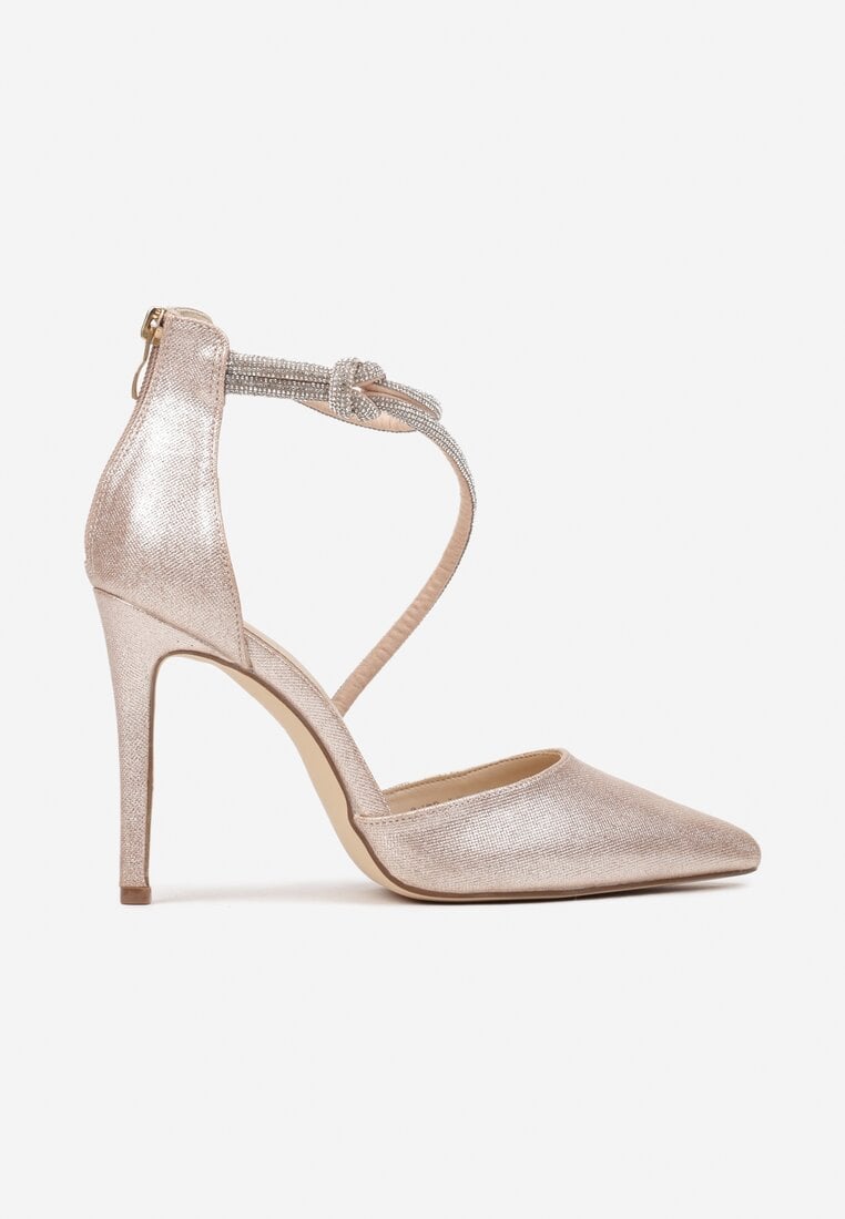 Pantofi stiletto Alennia Culoarea șampaniei