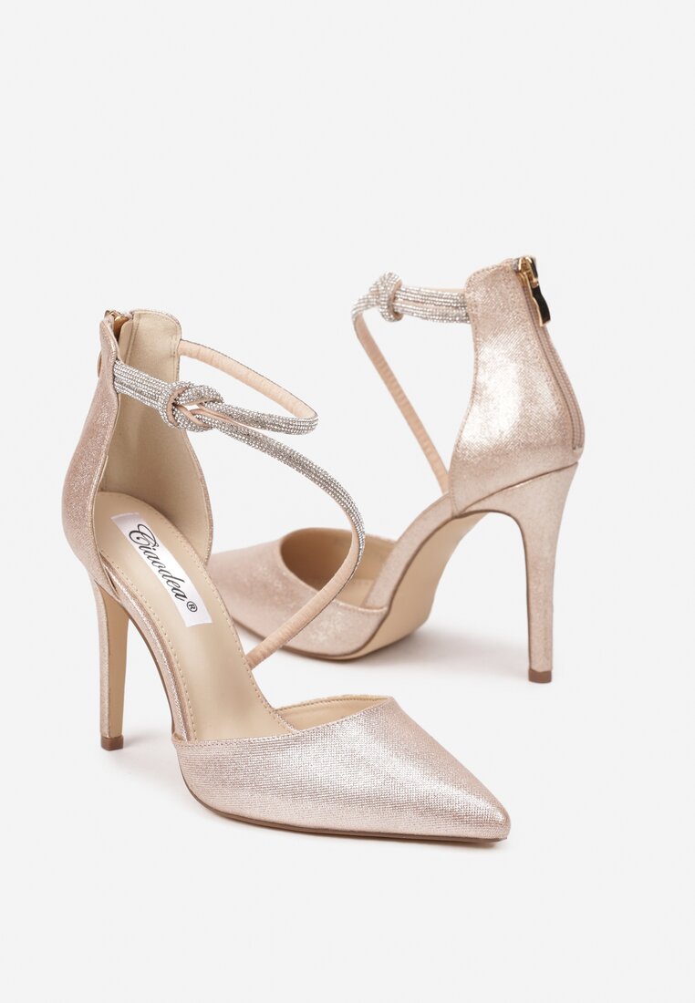 Pantofi stiletto Alennia Culoarea șampaniei