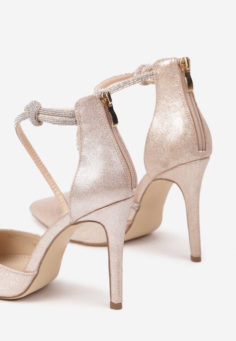 Pantofi stiletto Alennia Culoarea șampaniei