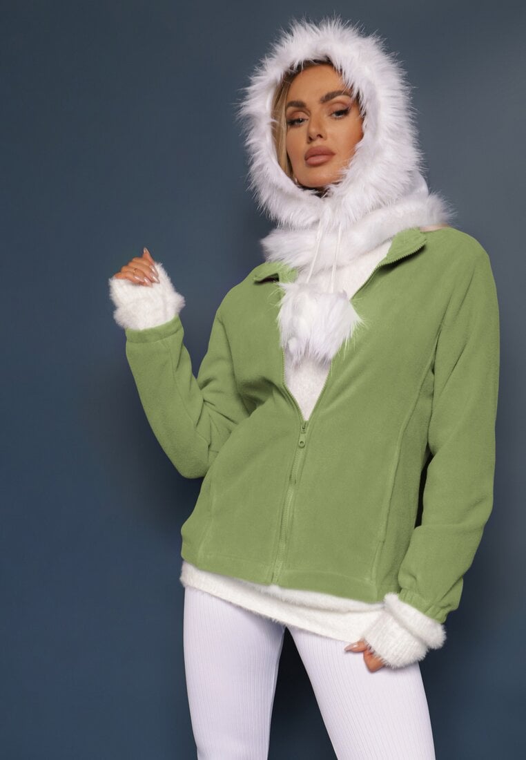 Zielony Casualowy Polar Dannira