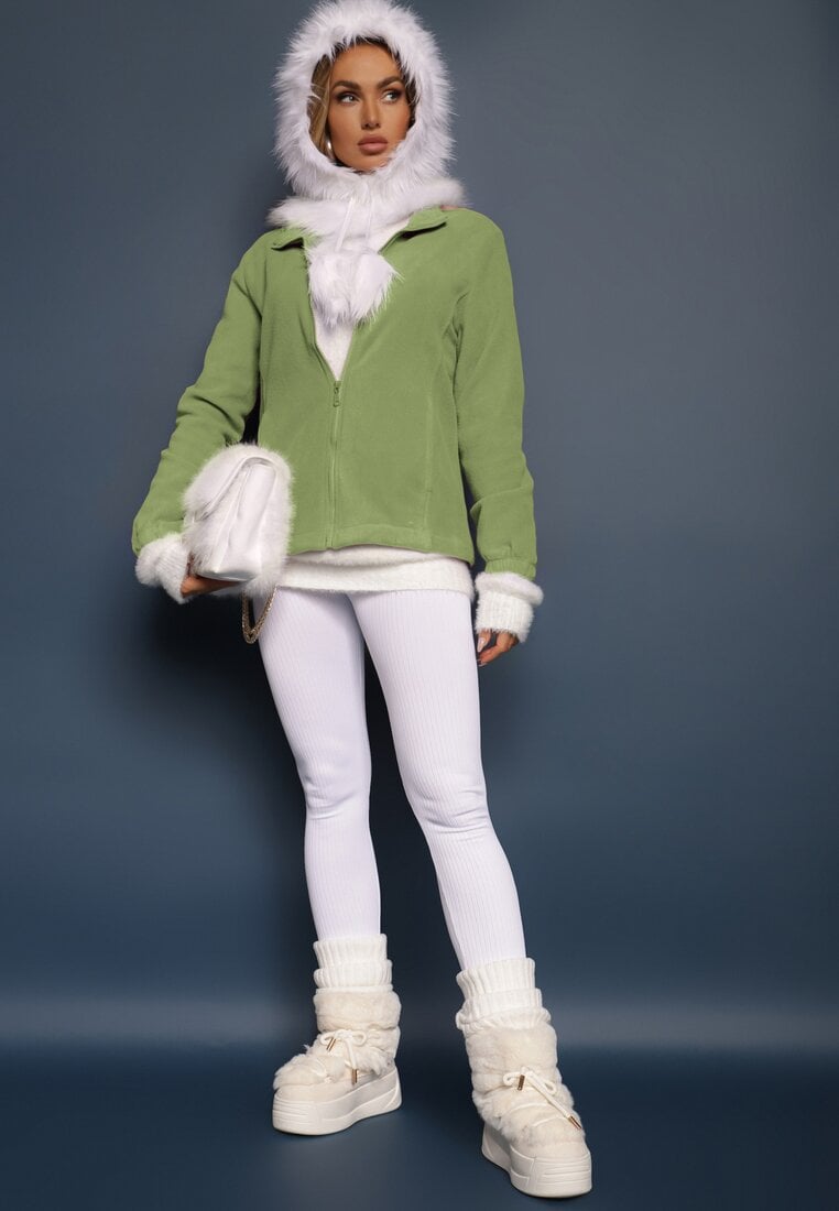 Zielony Casualowy Polar Dannira