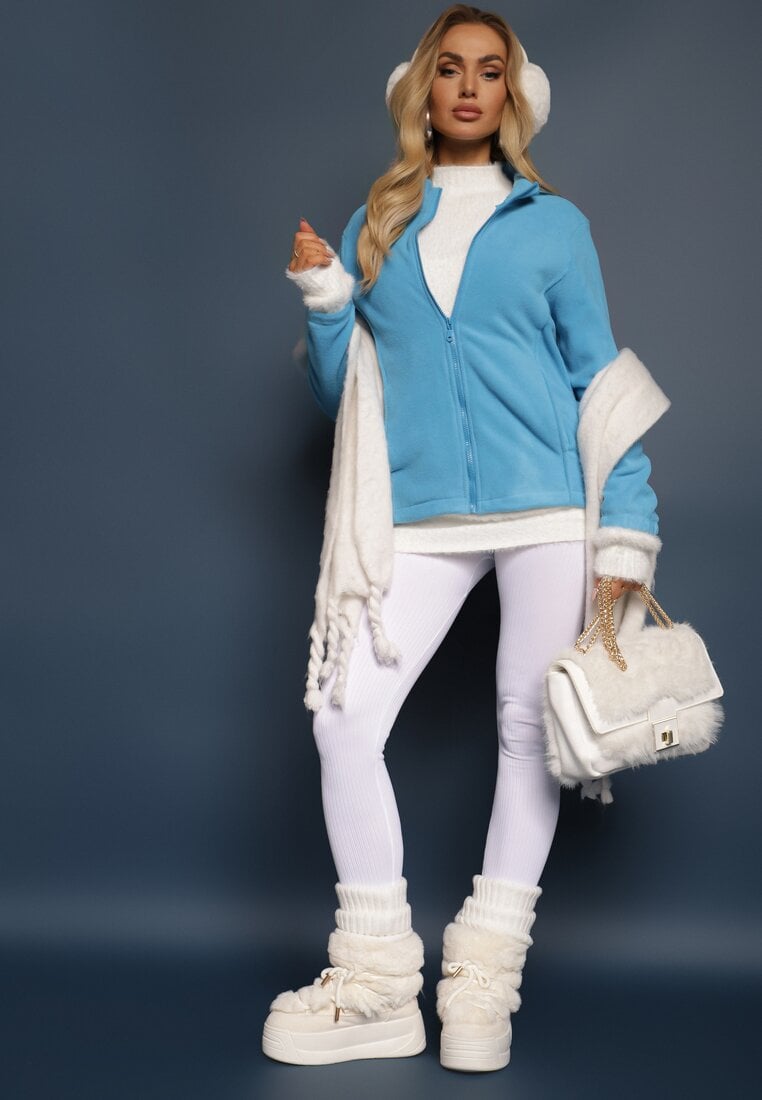 Niebieski Casualowy Polar Dannira