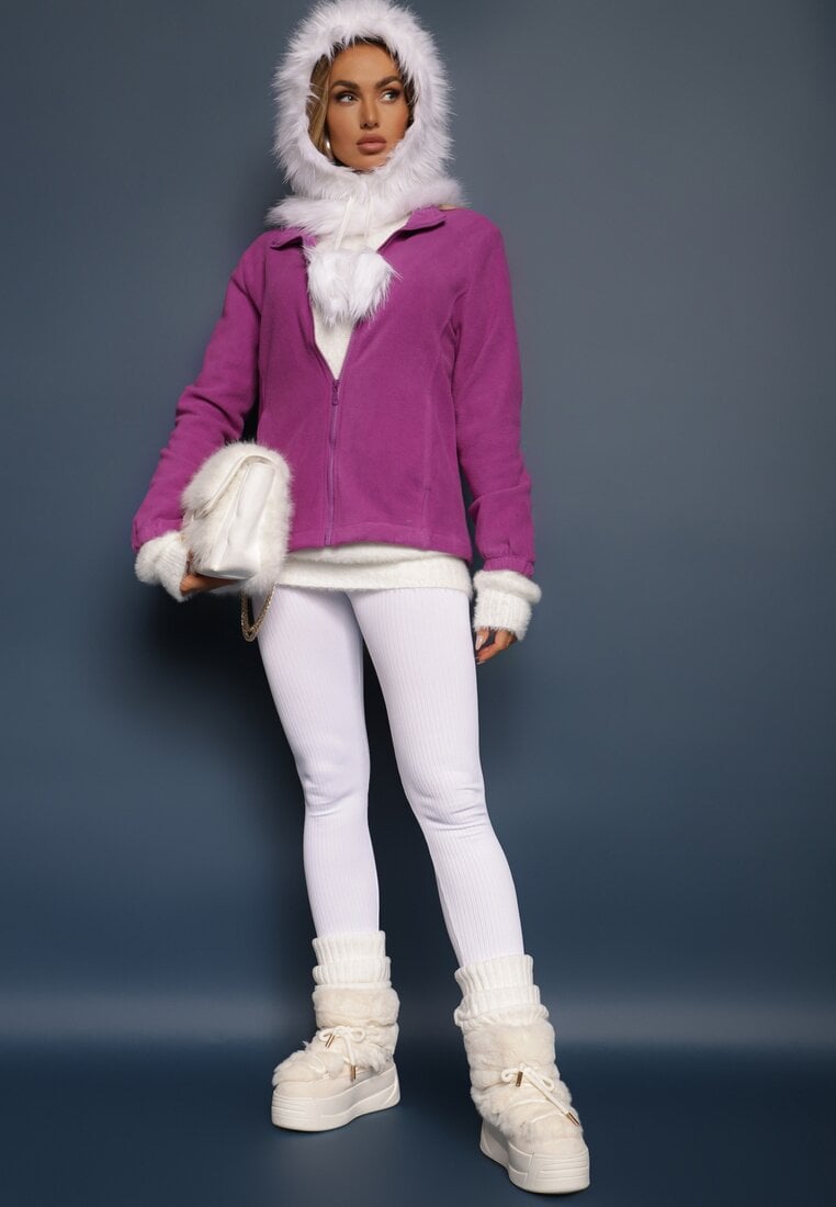 Fioletowy Casualowy Polar Dannira