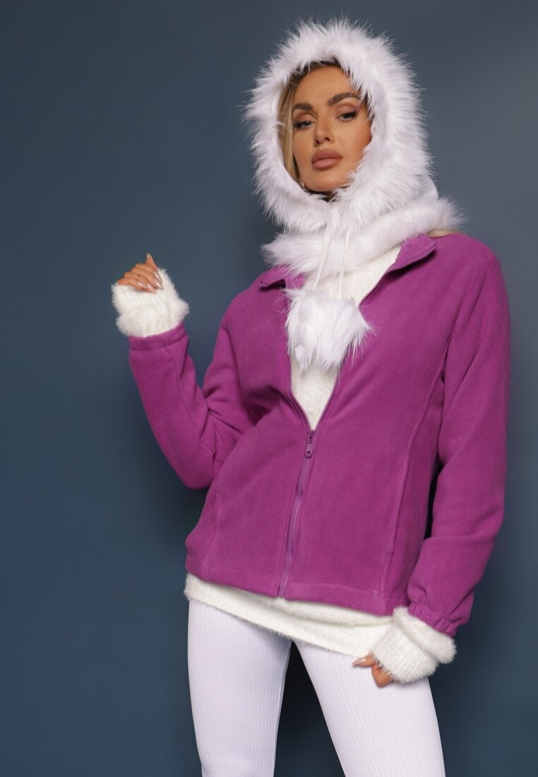 Fioletowy Casualowy Polar Dannira