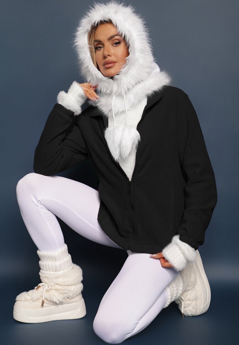 Czarny Casualowy Polar Dannira
