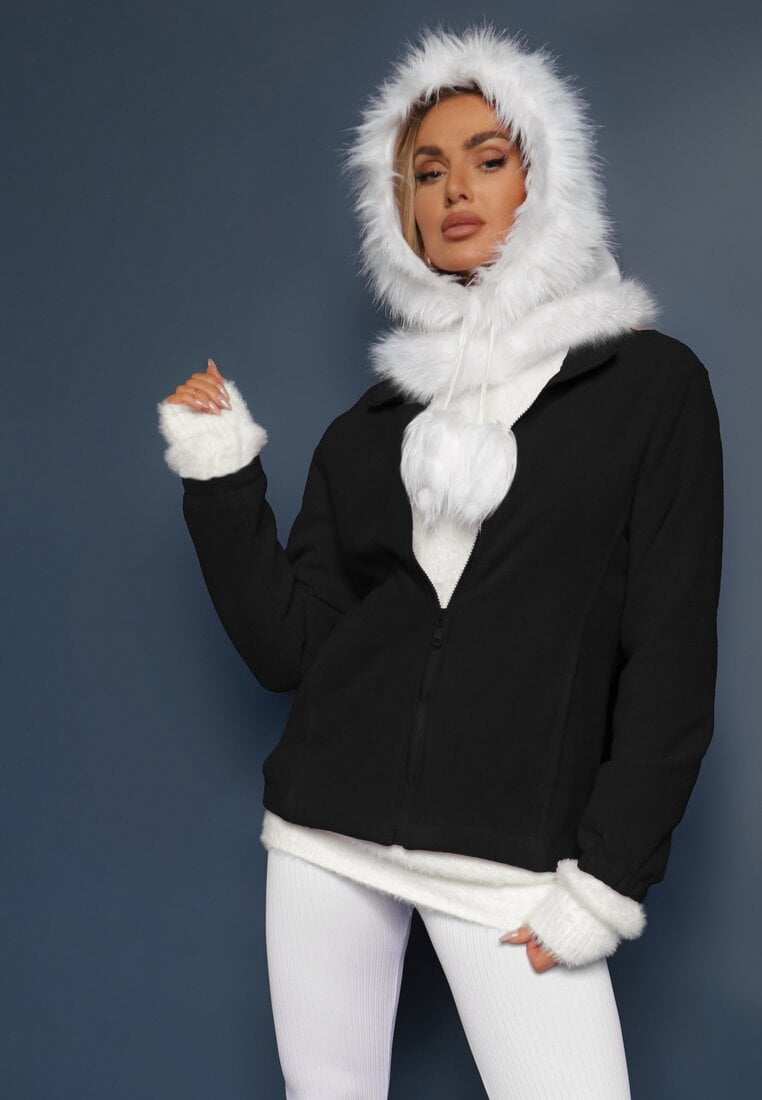 Czarny Casualowy Polar Dannira