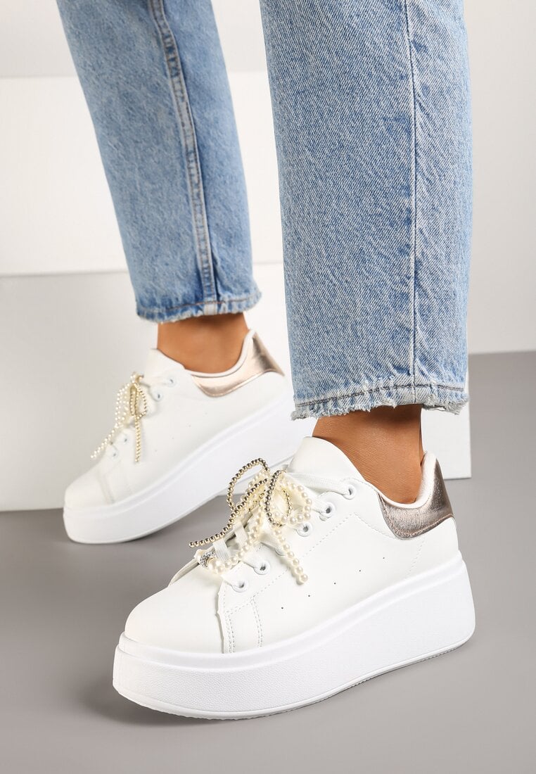 Sneakers Selavia Culoarea șampaniei