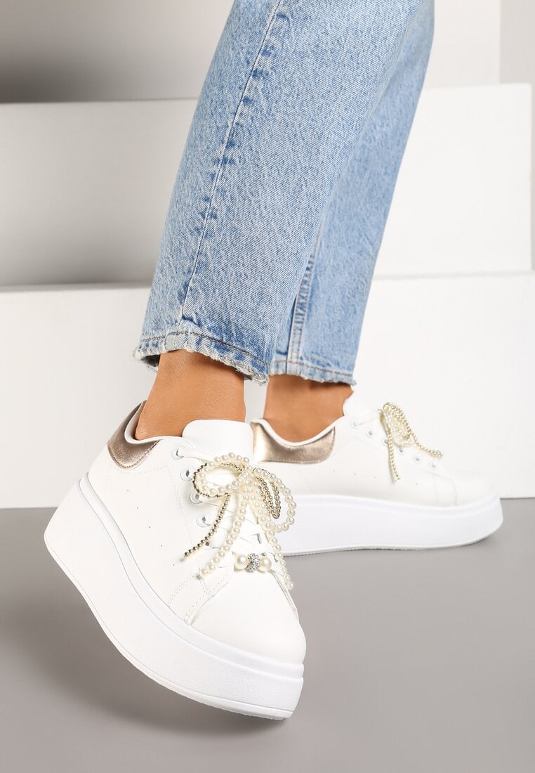 Sneakers Selavia Culoarea șampaniei
