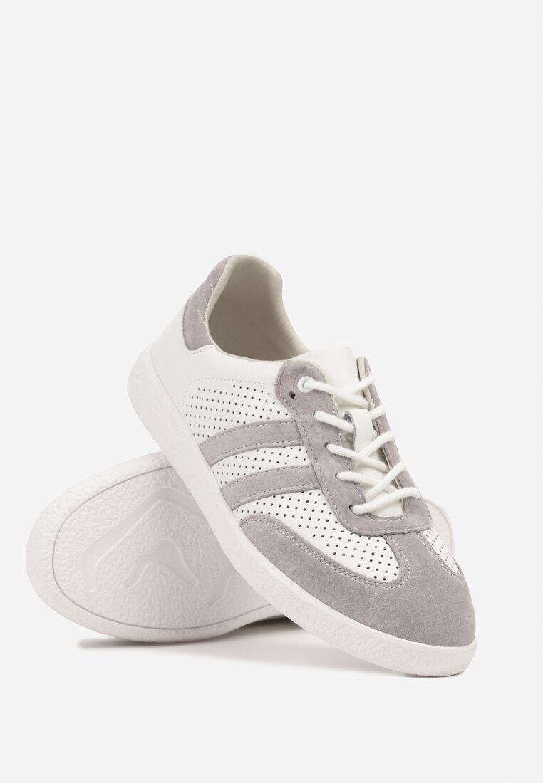 Sneakers Enelis Gri cu alb