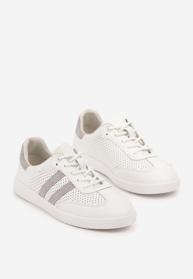 Sneakers Enelis Alb cu gri