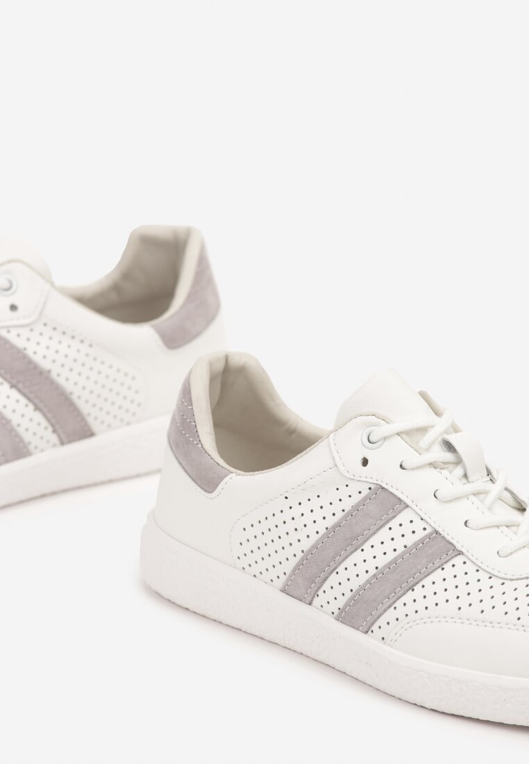 Sneakers Enelis Alb cu gri