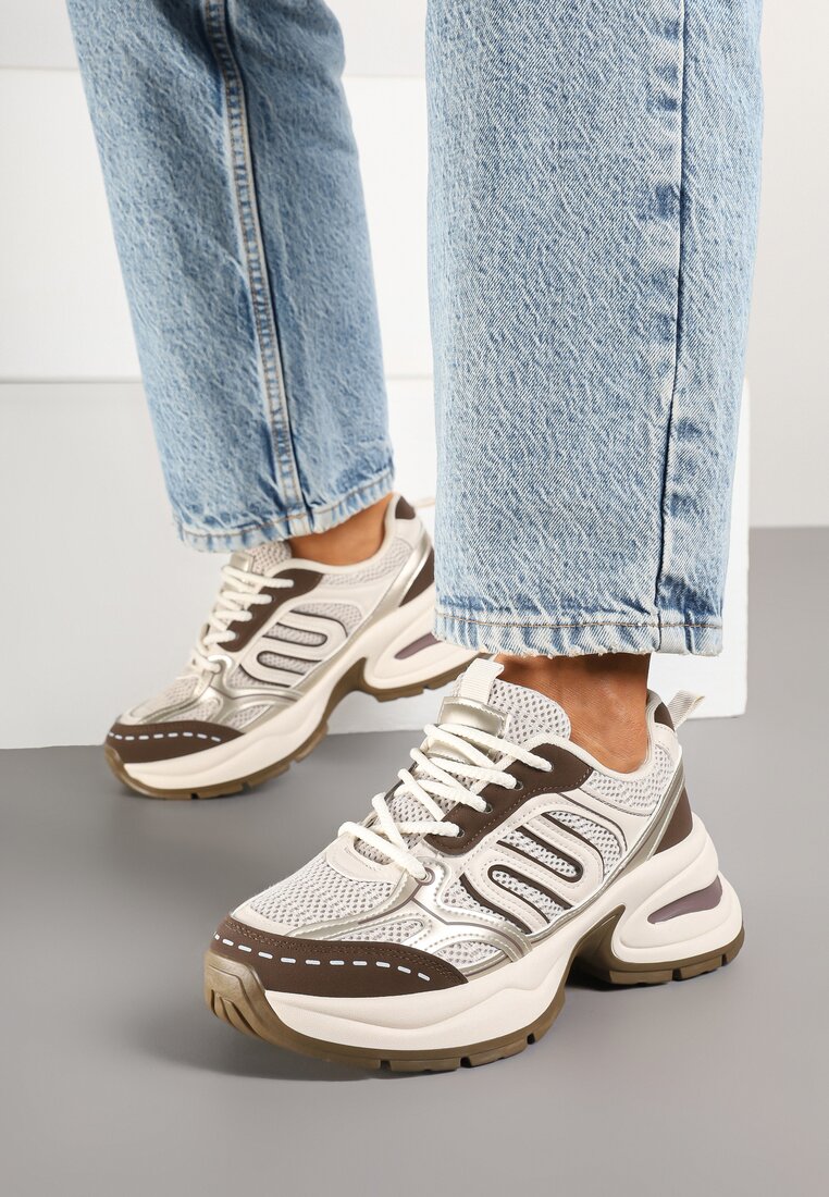 Sneakers Delothiel Bej închis