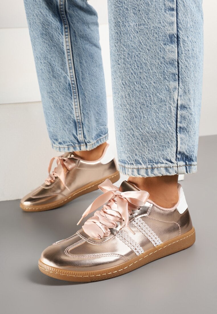 Sneakers Deoriva Culoarea șampaniei