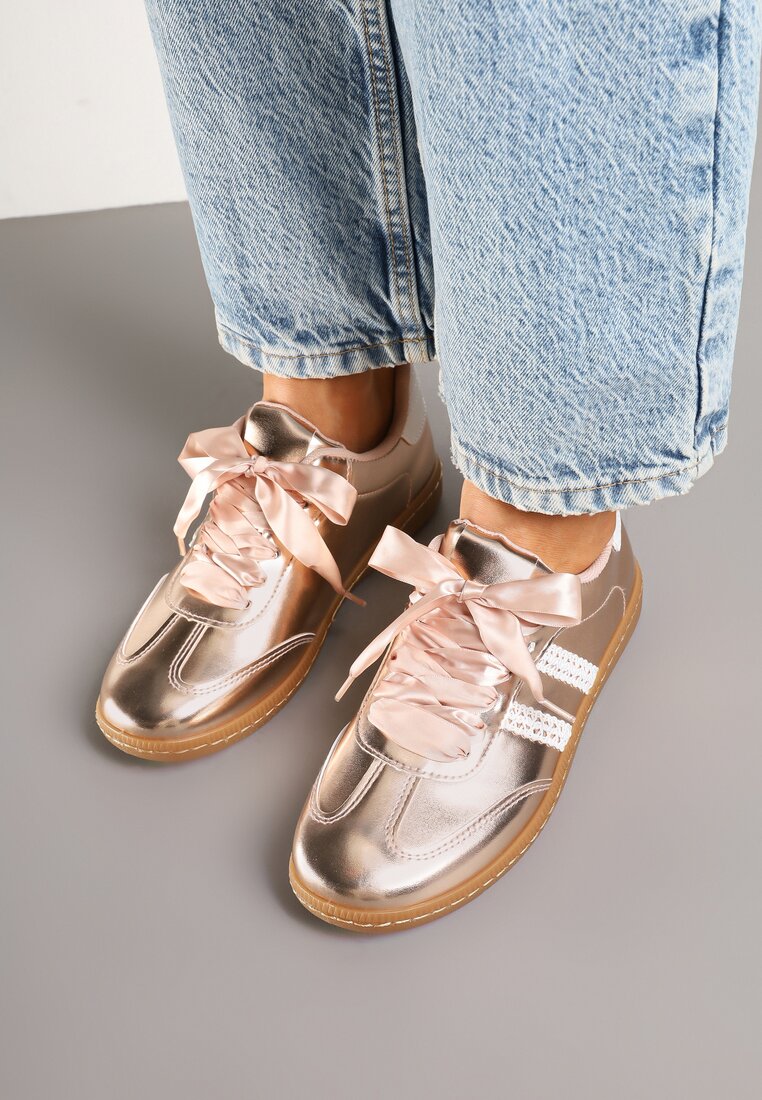 Sneakers Deoriva Culoarea șampaniei