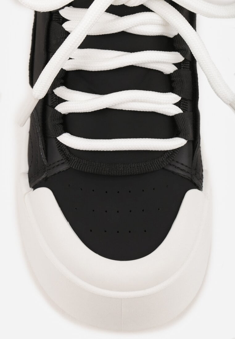 Czarne Streetwearowe Sneakersy Trampki na Platformie Danenith