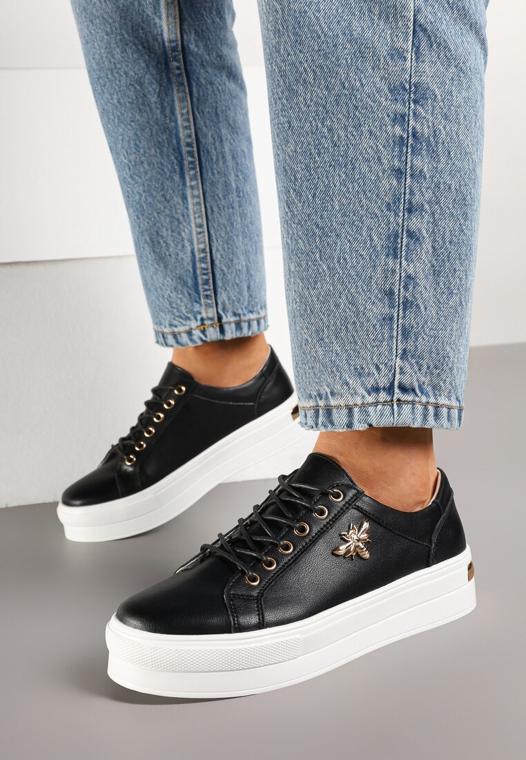 Sneakers Alb cu negru