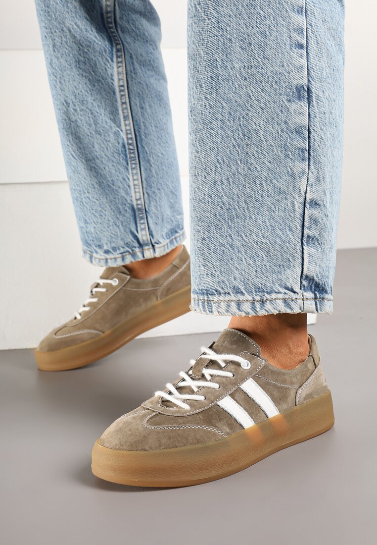 Sneakers Alotia Bej închis