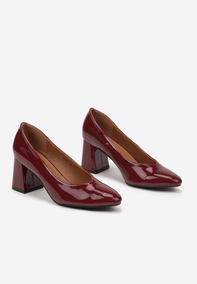 Pantofi cu toc Polotina Bordo
