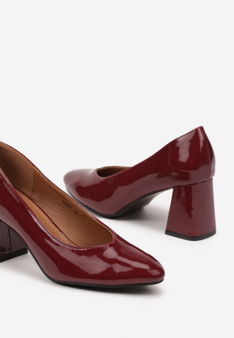 Pantofi cu toc Polotina Bordo