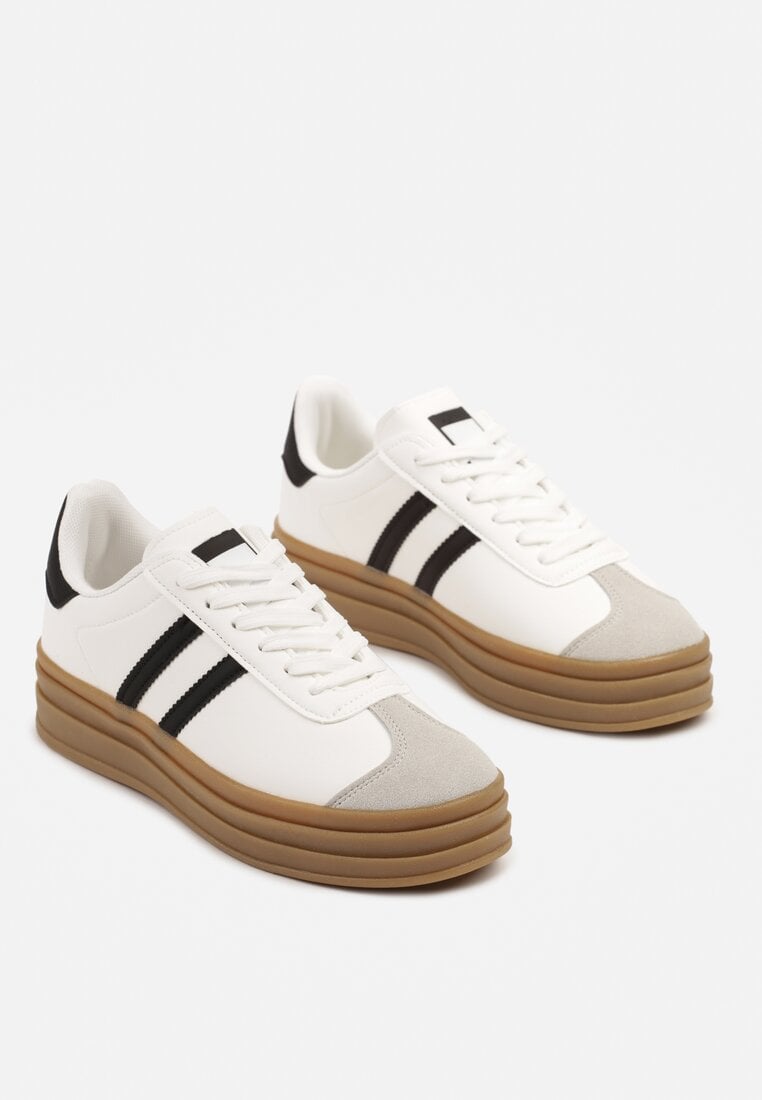 Sneakers Alb cu negru