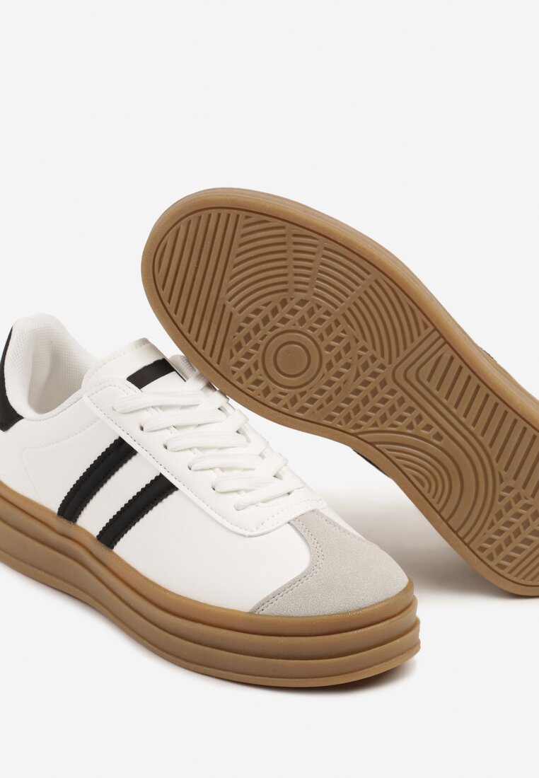 Sneakers Alb cu negru