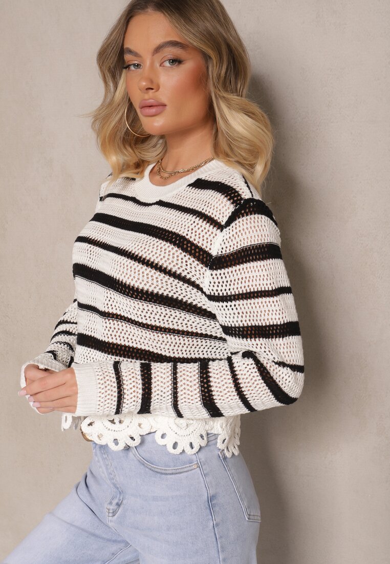 Pulover Sovavia Alb cu negru