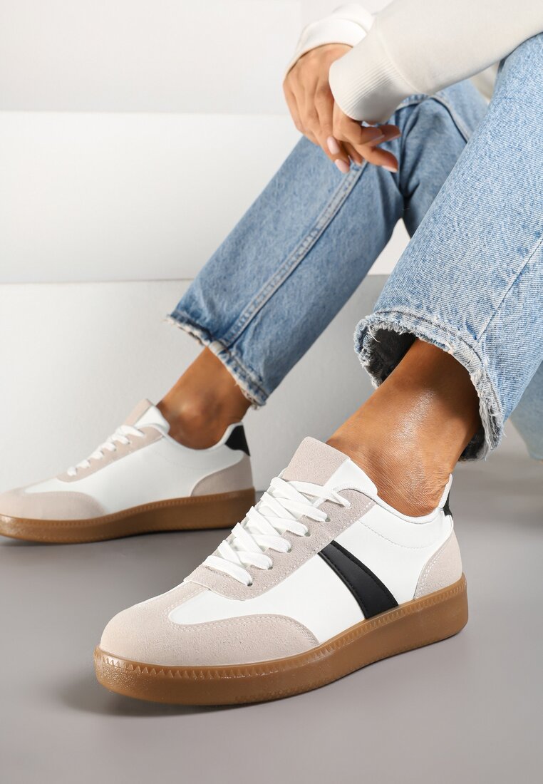 Sneakers Hanivra Alb cu negru