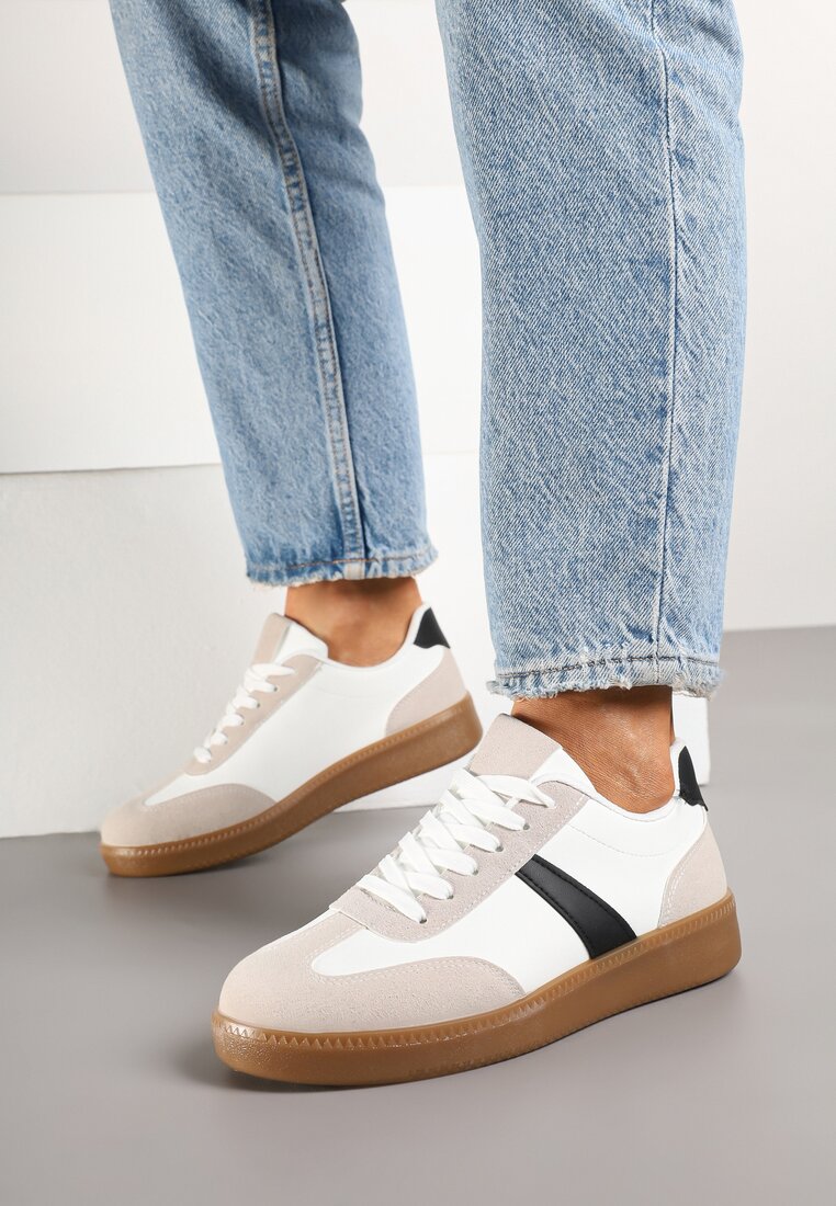 Sneakers Hanivra Alb cu negru