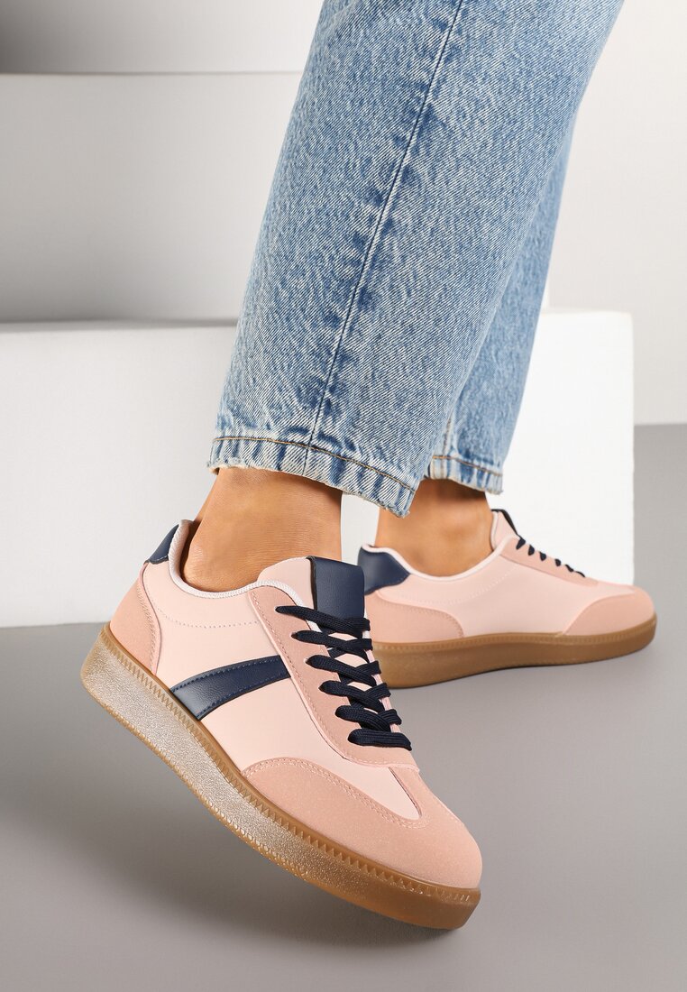 Sneakers Hanivra Roz cu bleumarin